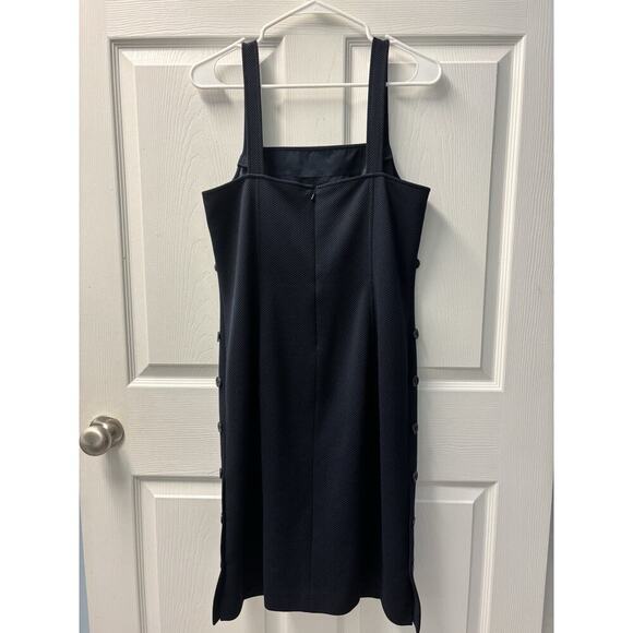 Navy Blue Worth Tank Dress With Button Detail Old Money Country Club Size 10 - Picture 4 of 5